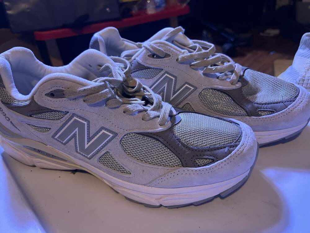 New Balance 990v3 Made in USA Grey White Sneakers